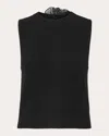 Cecilie Bahnsen Olivier Vest Recycled Cashmere Black In Black
