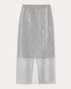 Cecilie Bahnsen Gray Olympia Midi Skirt In Grey