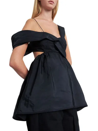 Cecilie Bahnsen Women's Sally Sun Bustier Top In Black