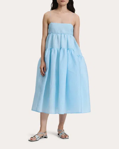 Cecilie Bahnsen Women's Sofie Kaze Matelassé Tiered Midi Dress