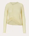 Cecilie Bahnsen Ruched-detailing Jumper In Yellow