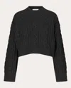 Cecilie Bahnsen Cable-knit Jumper In Grey