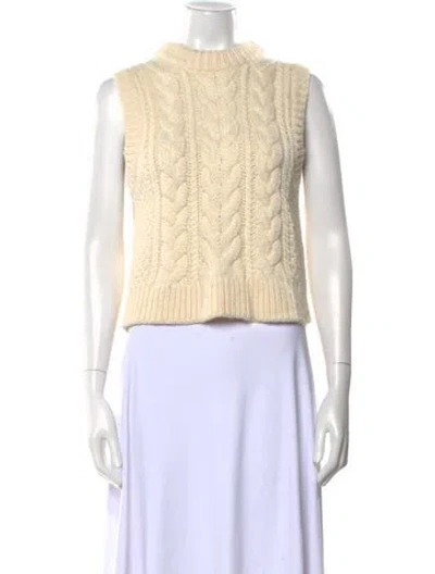 Pre-owned Cecilie Bahnsen Wool Crew Neck Sweater In Neutral