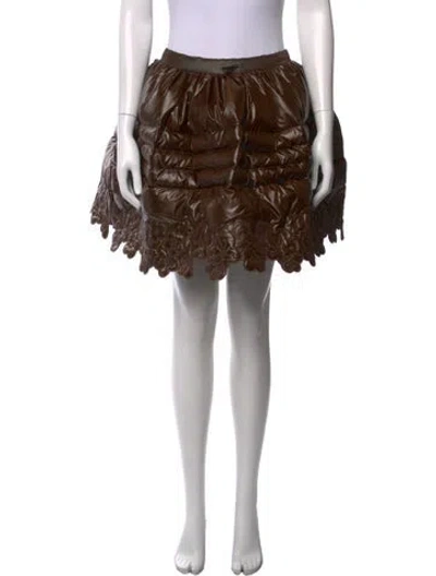Pre-owned Cecilie Bahnsen X North Face Nylon Mini Skirt W/ Tags In Brown