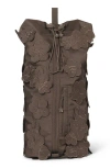 Cecilie Bahnsen X The North Face Floral Appliqué Nylon Canvas Backpack In Gray