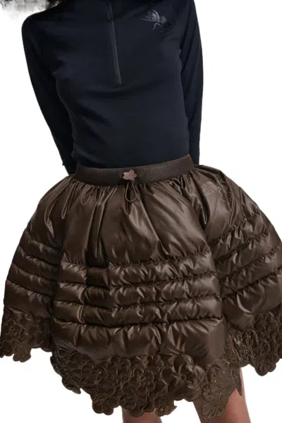 Cecilie Bahnsen The North Face X  Elena Down Skirt Skirt In Brown
