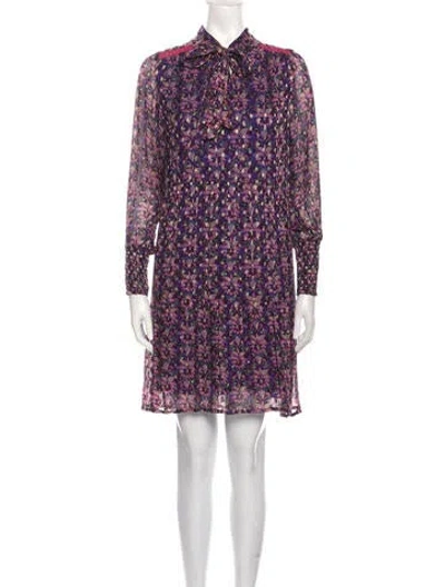 Pre-owned Cecilie Copenhagen Floral Print Mini Dress In Pink