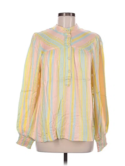 Pre-owned Cecilie Copenhagen Long Sleeve Blouse In Yellow