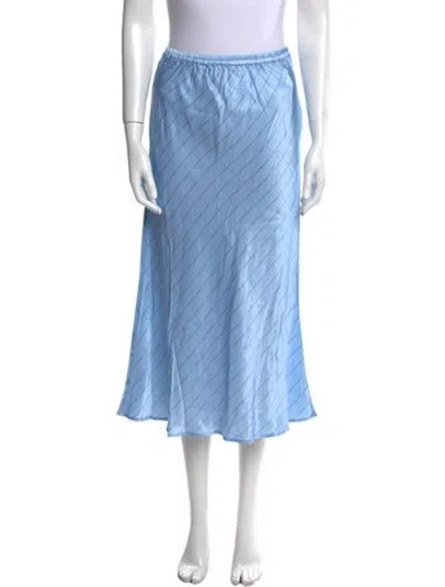 Pre-owned Cecilie Copenhagen Midi Length Skirt W/ Tags In Blue
