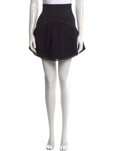 Pre-owned Cecilie Copenhagen Mini Skirt In Black