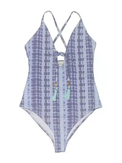 Pre-owned Cecilie Copenhagen One Piece Swimsuit In Purple
