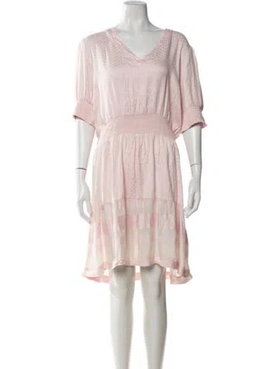 Pre-owned Cecilie Copenhagen Patterned Mini Dress In Pink