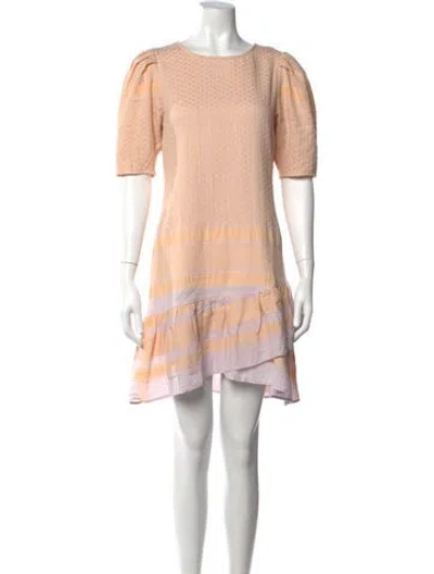 Pre-owned Cecilie Copenhagen Polka Dot Print Mini Dress In Orange