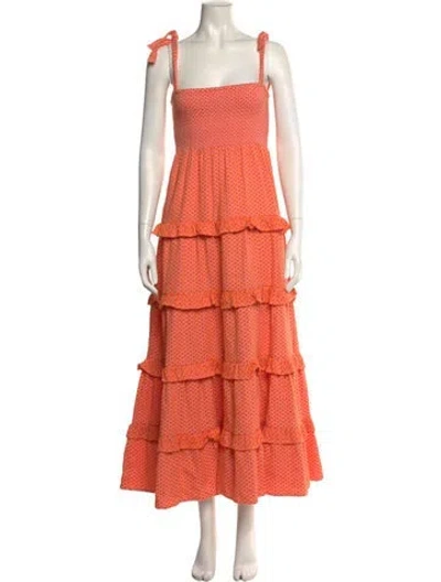 Pre-owned Cecilie Copenhagen Printed Long Dress In Pink