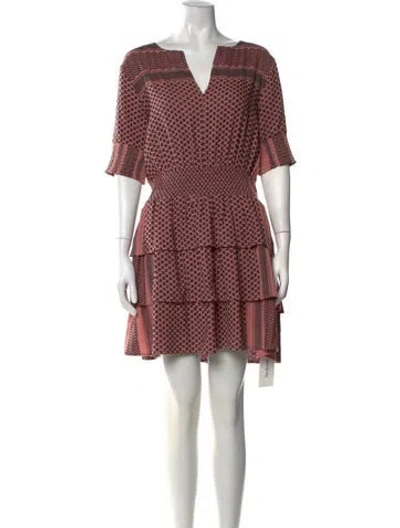 Pre-owned Cecilie Copenhagen Printed Mini Dress In Pink