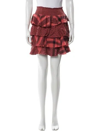 Pre-owned Cecilie Copenhagen Printed Mini Skirt In Pink