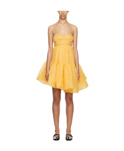 Cecilie�bahnsen A Thin Suspender Dress In Yellow