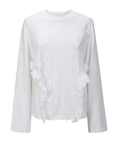 Cecilie�bahnsen Alva Jersey T-shirt In White