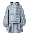 Cecilie Bahnsen Hooded Jacket In Gray
