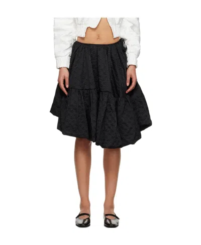 Cecilie�bahnsen Jacquard Skirt In Black