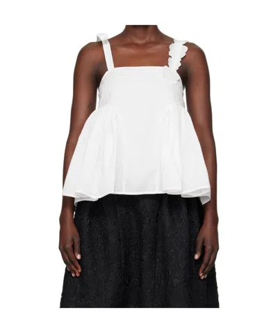 Cecilie�bahnsen Onyx Tank Top In White