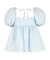Cecilie Bahnsen Puff Sleeve Shirt In Sky-blue