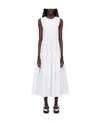 Cecilie Bahnsen Round-necked Sleeveless Dress In White
