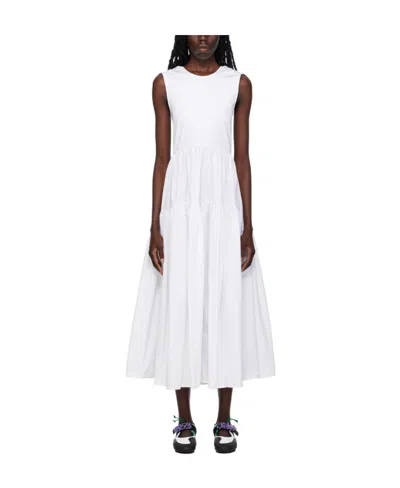 Cecilie�bahnsen Round-necked Sleeveless Dress In White