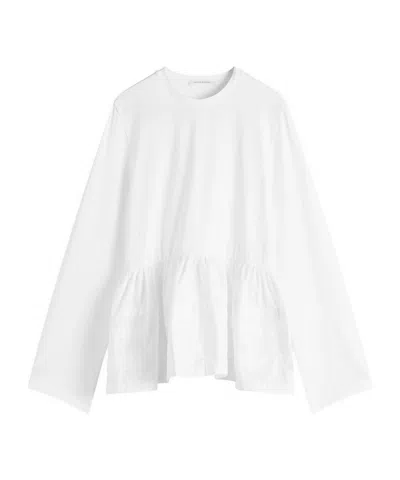 Cecilie�bahnsen Ruffled T-shirt In White