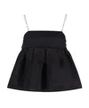 Cecilie Bahnsen Selena Bandeau Top With Open Back In Black