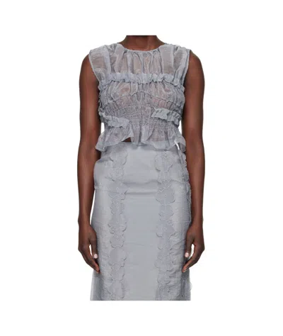 Cecilie�bahnsen Uphi Top In Grey