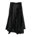 Cecilie Bahnsen Zou Wrinkled Skirt In Black