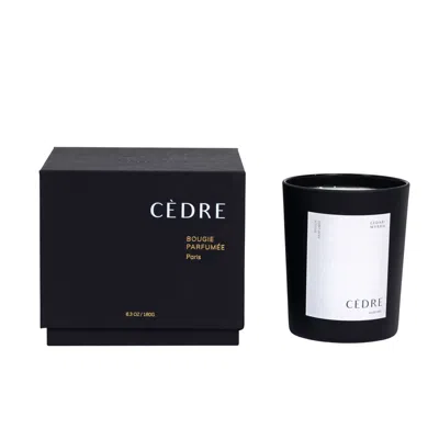 Cedar And Myrrh White Cèdre Bougie Parfumée In Black