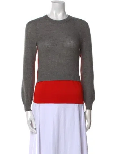 Pre-owned Cedric Charlier Colorblock Pattern Crew Neck Sweater In Multi