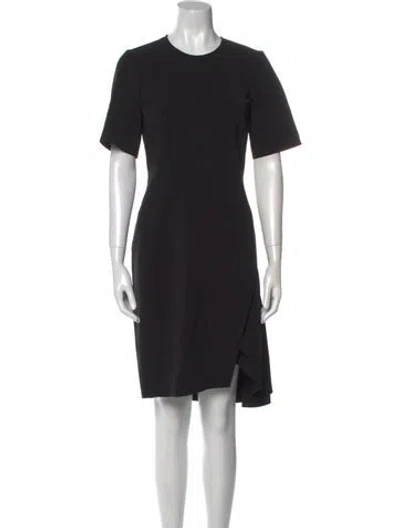 Pre-owned Cedric Charlier Crew Neck Knee-length Dress In Black