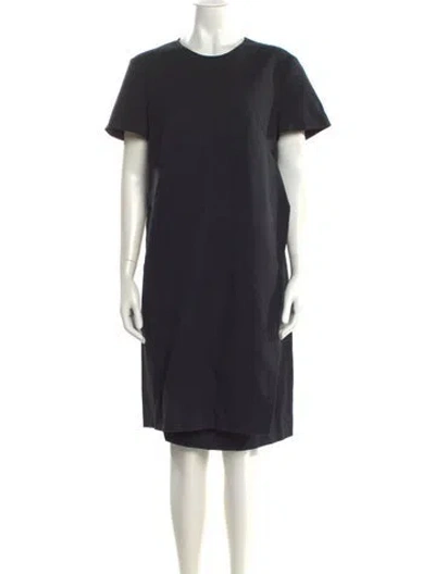Pre-owned Cedric Charlier Crew Neck Knee-length Dress In Black