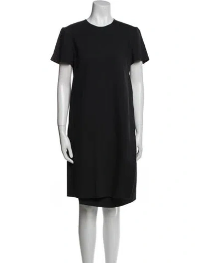 Pre-owned Cedric Charlier Crew Neck Knee-length Dress In Blue