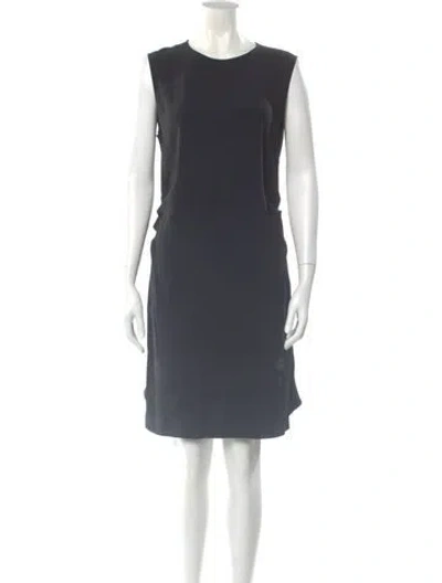 Pre-owned Cedric Charlier Crew Neck Knee-length Dress In Gray