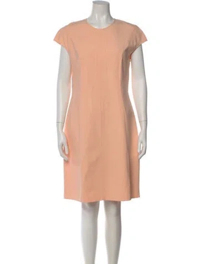 Pre-owned Cedric Charlier Crew Neck Knee-length Dress In Pink