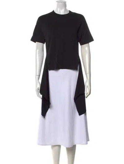 Pre-owned Cedric Charlier Crew Neck Short Sleeve Top In Black