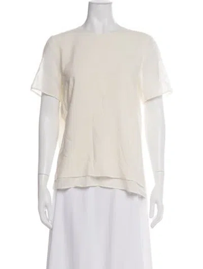 Pre-owned Cedric Charlier Crew Neck Short Sleeve Top In Neutral