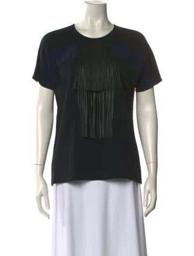 Pre-owned Cedric Charlier Crew Neck Short Sleeve T-shirt In Black