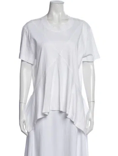 Pre-owned Cedric Charlier Crew Neck Short Sleeve T-shirt In White
