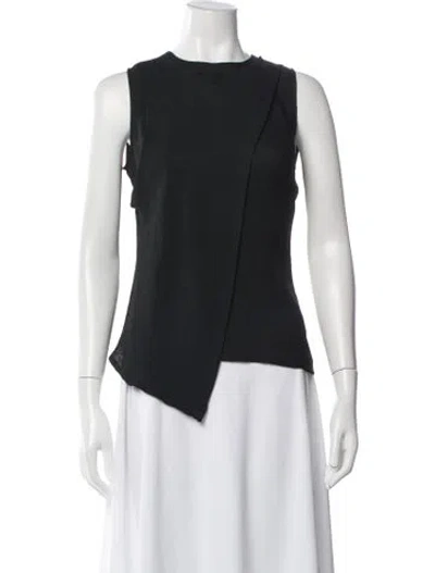 Pre-owned Cedric Charlier Crew Neck Sleeveless Top In Black