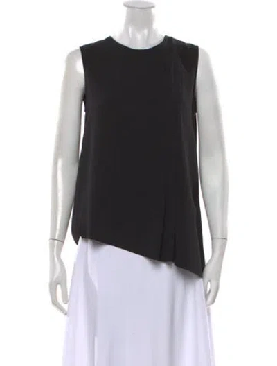 Pre-owned Cedric Charlier Crew Neck Sleeveless Top In Black