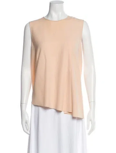 Pre-owned Cedric Charlier Crew Neck Sleeveless Top In Orange