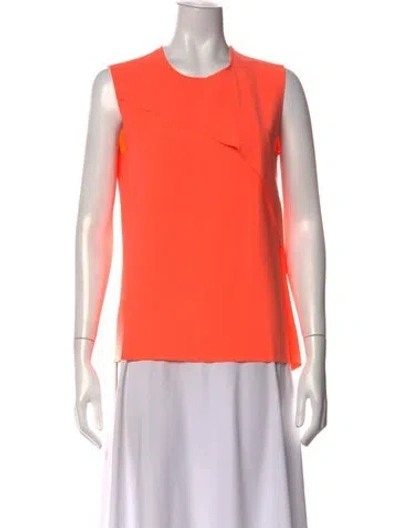 Pre-owned Cedric Charlier Crew Neck Sleeveless Top In Pink
