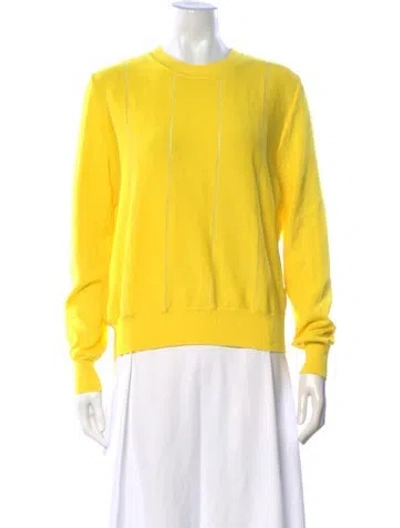 Pre-owned Cedric Charlier Crew Neck Sweater In Yellow