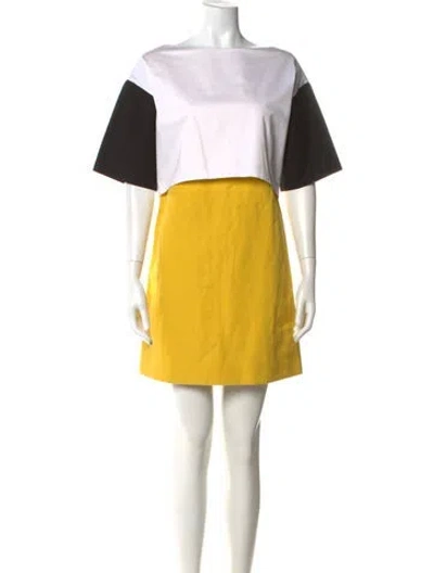 Pre-owned Cedric Charlier Dress In Yellow
