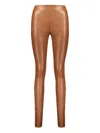 Cedric Charlier High-waist Leggings In Brown